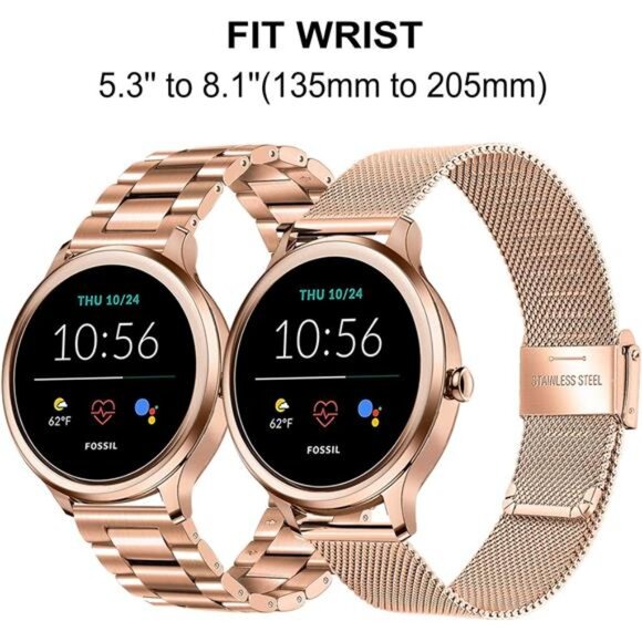 Band Sets for Venu 3S (41mm) Women Smart Watch, Solid Stainless Steel main image 2
